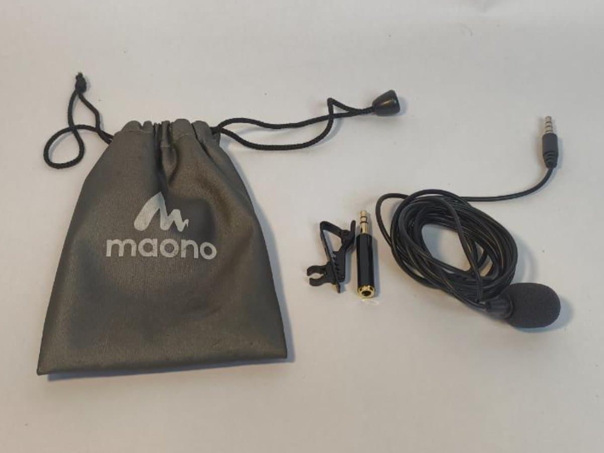 Maono Lavalier Microphone (Clip-On Mic) with Carry Pouch